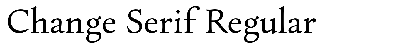 Change Serif Regular